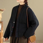 Buddha Stones Winter Long Sleeve Cotton Fleece Lined Women's Thermal Jacket With Pockets - image 2