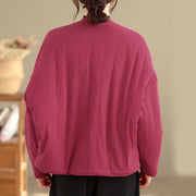 Buddha Stones Winter Long Sleeve Cotton Fleece Lined Women's Thermal Jacket With Pockets - image 11