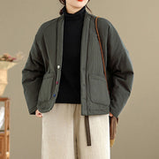 Buddha Stones Winter Long Sleeve Cotton Fleece Lined Women's Thermal Jacket With Pockets - image 15