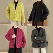 Buddha Stones Winter Long Sleeve Cotton Fleece Lined Women's Thermal Jacket With Pockets - image 35