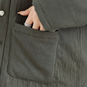 Buddha Stones Winter Long Sleeve Cotton Fleece Lined Women's Thermal Jacket With Pockets - image 21