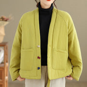 Buddha Stones Winter Long Sleeve Cotton Fleece Lined Women's Thermal Jacket With Pockets - image 28