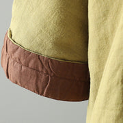 Buddha Stones Winter Frog-button Mid-length Women's Cotton Coat With Pockets - image 9