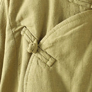 Buddha Stones Frog-button Fleece Lined Women's Cotton Coat With Pockets - image 7