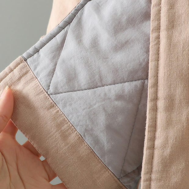 Buddha Stones Frog-button Fleece Lined Women's Cotton Coat With Pockets - image 21