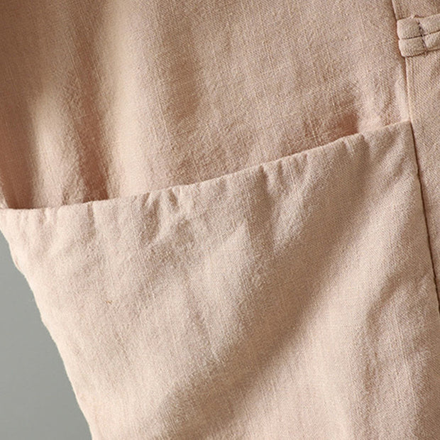 Buddha Stones Winter Frog-button Mid-length Women's Cotton Coat With Pockets - image 23