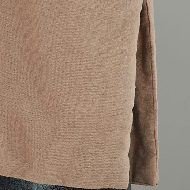 Buddha Stones Frog-button Fleece Lined Women's Cotton Coat With Pockets - image 25