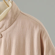 Buddha Stones Frog-button Fleece Lined Women's Cotton Coat With Pockets - image 18