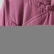 Buddha Stones Winter Frog-button Mid-length Women's Cotton Coat With Pockets - image 28