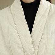 Buddha Stones Winter Solid Long Sleeve Cotton Fleece Lined Women's Thermal Jacket With Pockets - image 9