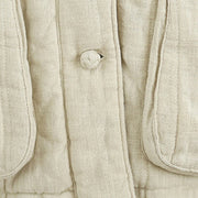 Buddha Stones Winter Solid Long Sleeve Cotton Women's Thermal Jacket With Pockets - image 13