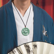 Buddha Stones Year Of The Horse Jade Abundance Luck Necklace Pendants - image 4