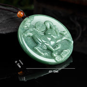 Buddha Stones Year Of The Horse Jade Abundance Luck Necklace Pendants - image 6