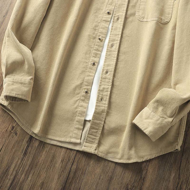 Buddha Stones Lapel Solid Color Men's Long Sleeve Cotton Thickened Jacket With Pockets - image 6