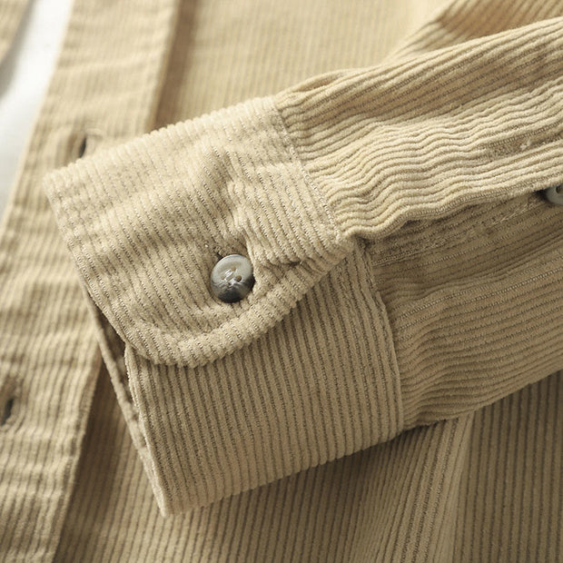 Buddha Stones Lapel Solid Color Men's Long Sleeve Cotton Thickened Jacket With Pockets - image 22