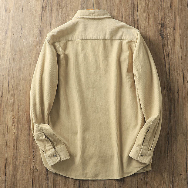 Buddha Stones Lapel Solid Color Men's Long Sleeve Cotton Thickened Jacket With Pockets - image 2