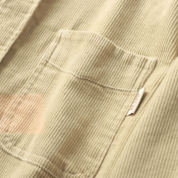 Buddha Stones Lapel Solid Color Men's Long Sleeve Cotton Thickened Jacket With Pockets - image 8