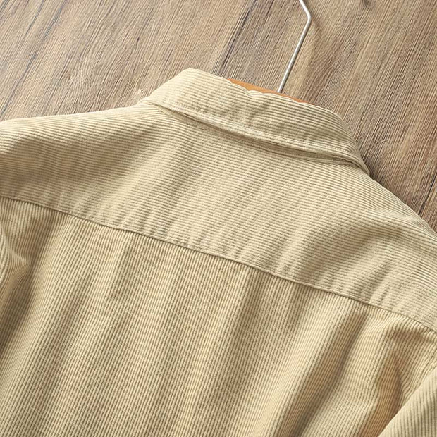 Buddha Stones Lapel Solid Color Men's Long Sleeve Cotton Thickened Jacket With Pockets - image 9