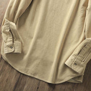 Buddha Stones Lapel Solid Color Men's Long Sleeve Cotton Thickened Jacket With Pockets - image 12