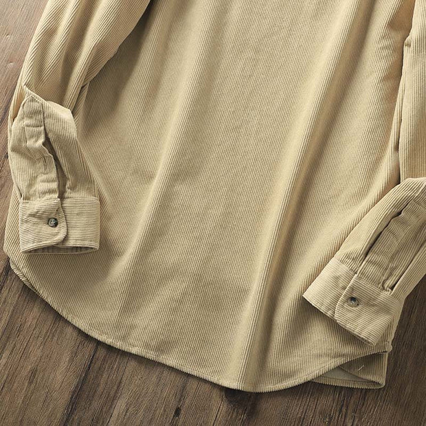 Buddha Stones Lapel Solid Color Men's Long Sleeve Cotton Thickened Jacket With Pockets - image 12