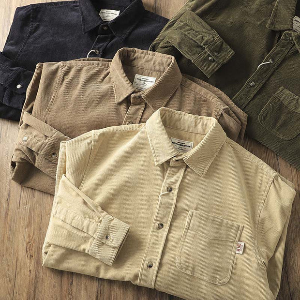 Buddha Stones Lapel Solid Color Men's Long Sleeve Cotton Thickened Jacket With Pockets - image 21