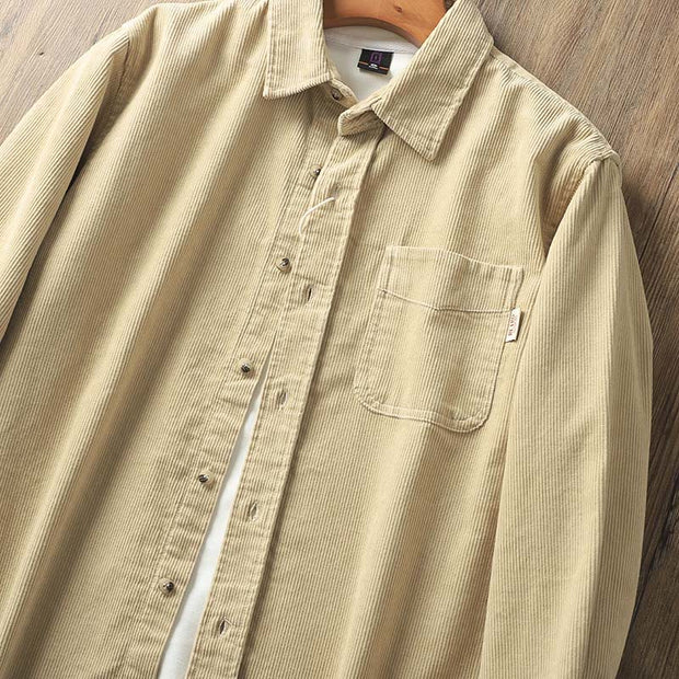 Buddha Stones Lapel Solid Color Men's Long Sleeve Cotton Thickened Jacket With Pockets - image 4