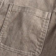 Buddha Stones Solid Color Single Breasted Buttons Men's Long Sleeve Thickened Jacket With Pockets - image 3