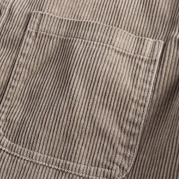 Buddha Stones Solid Color Single Breasted Buttons Men's Long Sleeve Thickened Jacket With Pockets - image 3