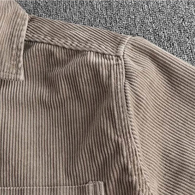 Buddha Stones Solid Color Single Breasted Buttons Men's Long Sleeve Thickened Jacket With Pockets - image 2