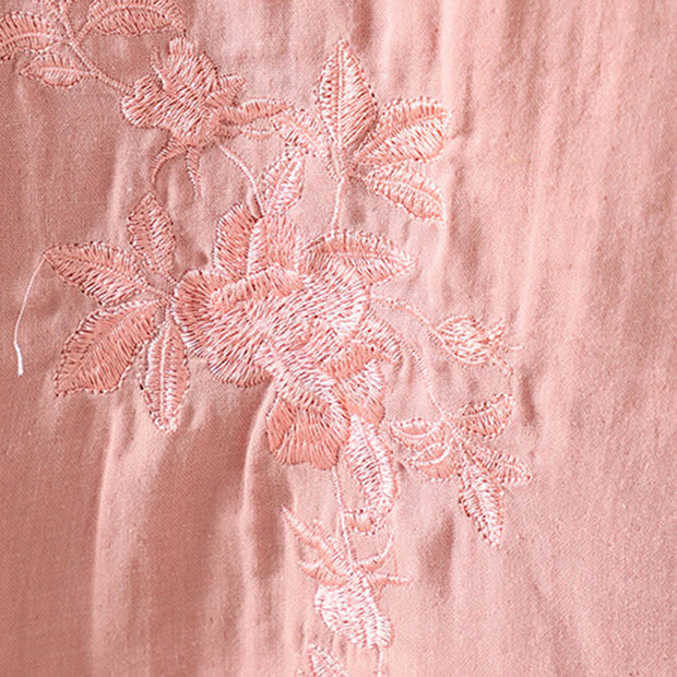 Buddha Stones Winter Solid Flower Long Sleeve Cotton Women's Thermal Jacket - image 13