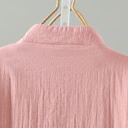 Buddha Stones Winter Solid Flower Long Sleeve Cotton Women's Thermal Jacket - image 10