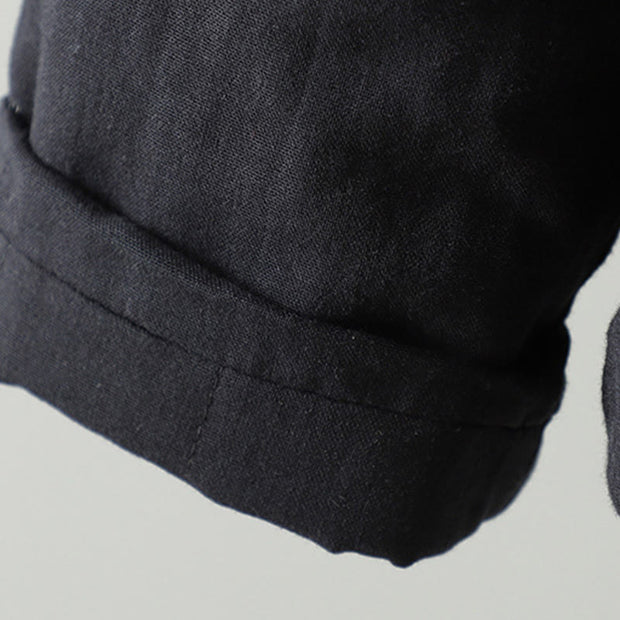 Buddha Stones Winter Solid Flower Long Sleeve Cotton Women's Thermal Jacket - image 18