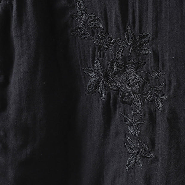 Buddha Stones Winter Solid Flower Long Sleeve Cotton Women's Thermal Jacket - image 17