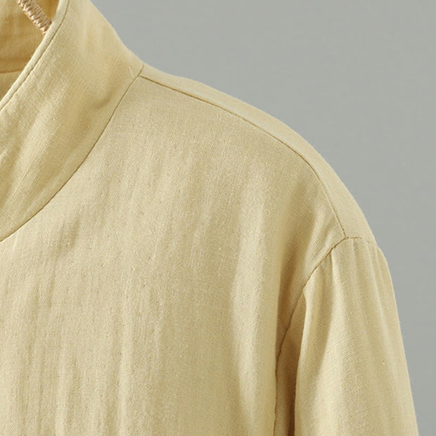 Buddha Stones Winter Solid Flower Long Sleeve Cotton Women's Thermal Jacket - image 23