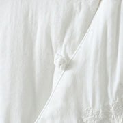 Buddha Stones Winter Solid Flower Long Sleeve Cotton Women's Thermal Jacket - image 35