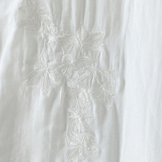 Buddha Stones Winter Solid Flower Long Sleeve Cotton Women's Thermal Jacket - image 36