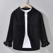 Buddha Stones Crew Neck Solid Color Men's Long Sleeve Cotton Thickened Jacket With Pockets - Black - US/UK/AU42，EU52 (3XL) - image 20