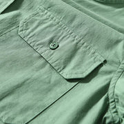 Buddha Stones Crew Neck Solid Color Men's Long Sleeve Cotton Thickened Jacket With Pockets - image 9