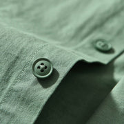 Buddha Stones Crew Neck Solid Color Men's Long Sleeve Cotton Thickened Jacket With Pockets - image 6