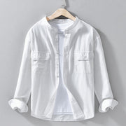 Buddha Stones Crew Neck Solid Color Men's Long Sleeve Cotton Thickened Jacket With Pockets - White - US/UK/AU42，EU52 (3XL) - image 19