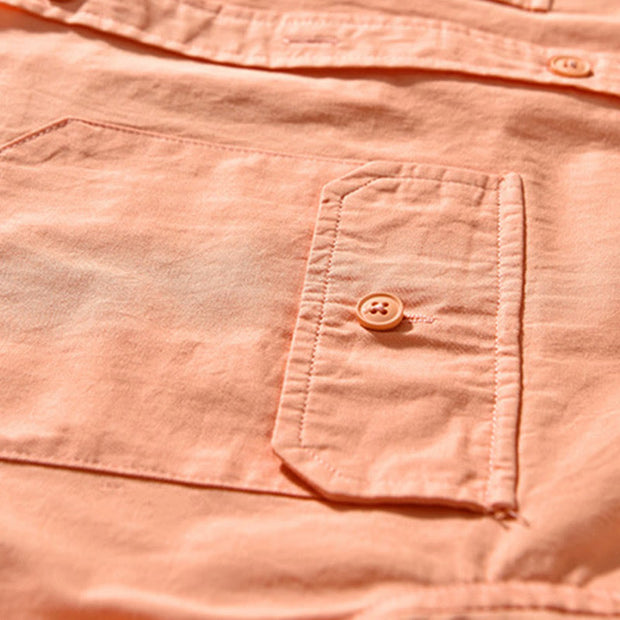 Buddha Stones Crew Neck Solid Color Men's Long Sleeve Cotton Thickened Jacket With Pockets - image 17