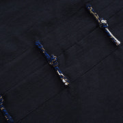 Buddha Stones PLUS SIZE Spring Cranes Design Men's Frog-Button Cotton Linen Long Sleeve Jacket - image 4