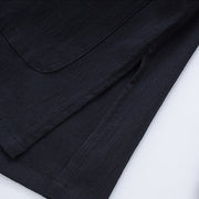 Buddha Stones PLUS SIZE Spring Cranes Design Men's Frog-Button Cotton Linen Long Sleeve Jacket - image 7