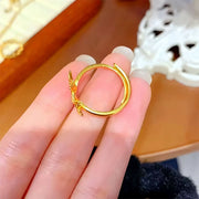 Buddha Stones Lilac Flower Adjustable 24k Gold Plated Copper Brass Ring - image 4