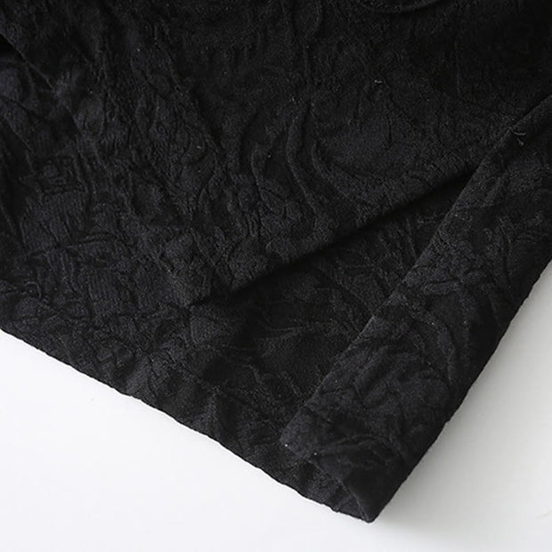 Buddha Stones Spring Jacquard Men's Frog-Button Cotton Long Sleeve Jacket With Pockets - image 10