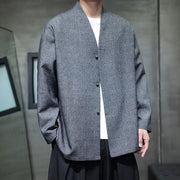 Buddha Stones Spring Fall Solid Color Long Sleeve Men's Jacket - image 7