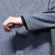 Buddha Stones Spring Fall Solid Color Long Sleeve Men's Jacket - image 11