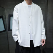 Buddha Stones Spring Fall Solid Color Long Sleeve Men's Jacket - image 13