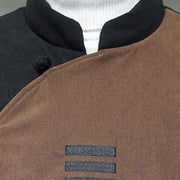 Buddha Stones Winter Yin Yang Tai Chi Corduroy Long Sleeve Men's Jacket With Pockets - image 8