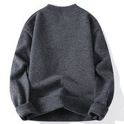Buddha Stones Winter Buttons Crew Neck Design Warm Men's Long Sleeve Knitted Sweater - image 1